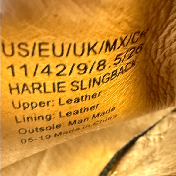 Kenneth Cole Gentle Souls Harlie Slingback Black Leather Women's Size 11 NEW - Picture 5 of 9